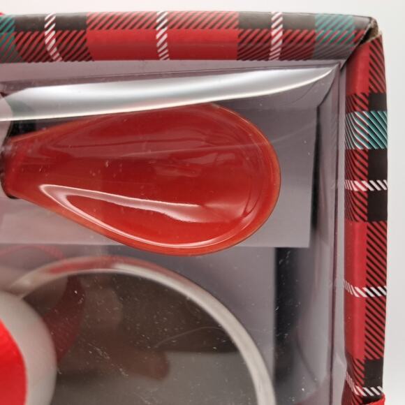 NEW Coco Lola Christmas Tea Set Gift Box Mug Infuser Lid Spoon (4-pc) Plaid Tree - Picture 3 of 11